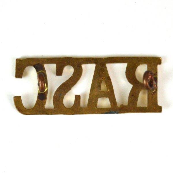 Royal Army Service Corps (RASC) Brass Shoulder Title - Image 2