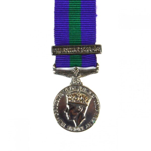 Army General Service w/ Palestine 1945-48 Clasp Miniature Replacement Medal