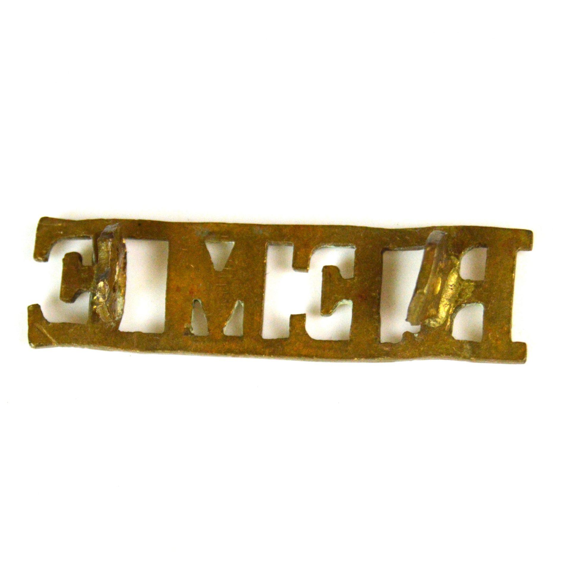 Royal Electrical and Mechanical Engineers Large Brass Shoulder Title, with Stamped Lugs - Image 2