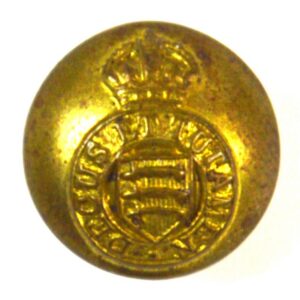 Essex Yeomanry Brass Button (King's Crown, 1909-1953 Pattern) - 17mm