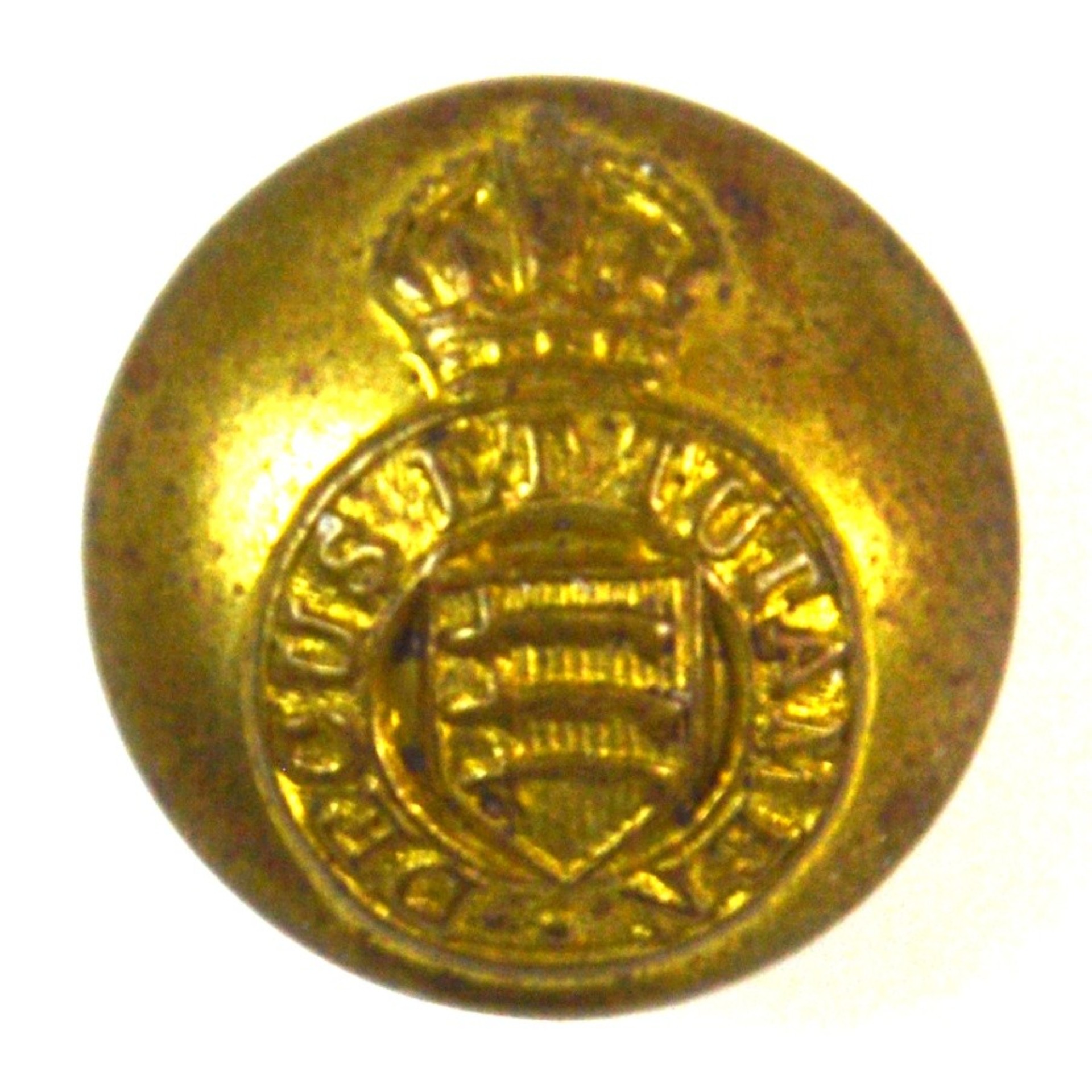 Essex Yeomanry Brass Button (King's Crown, 1909-1953 Pattern) - 17mm