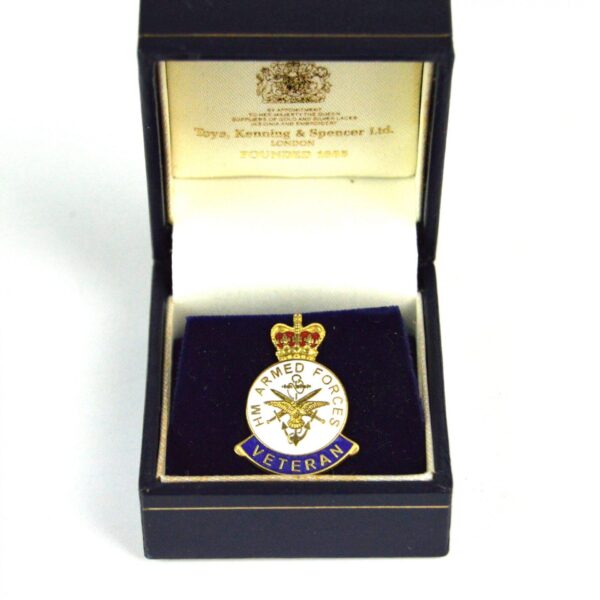 HM Armed Forces Veteran Lapel Badge in Box