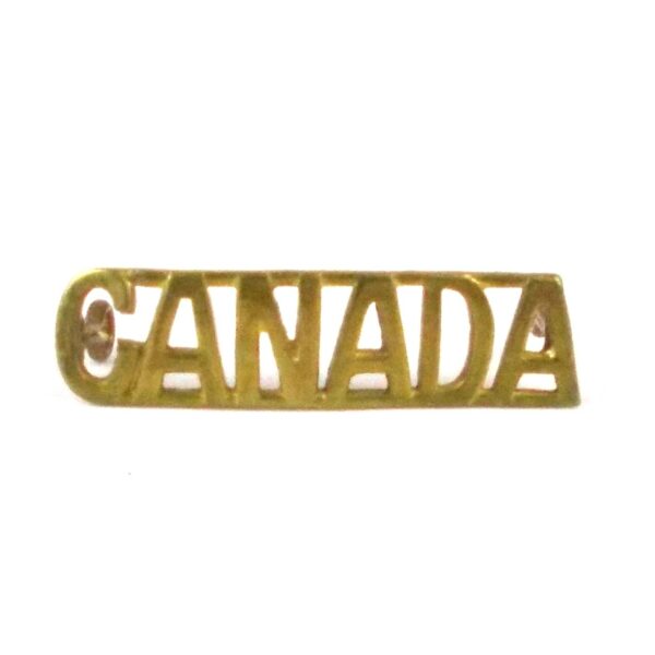 Canadian Army Brass Shoulder Title