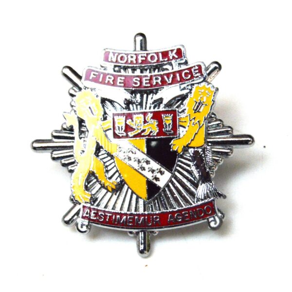 Norfolk Fire Service Cap Badge, Restrike