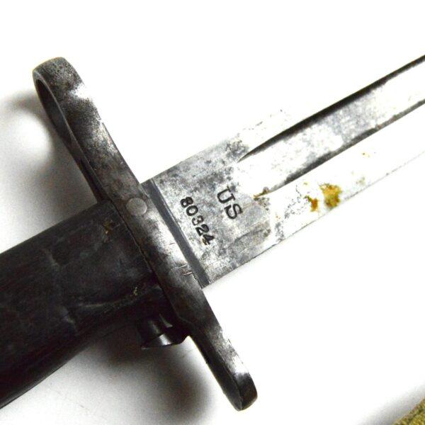 US M1905 Springfield Bayonet in Scabbard, Dated 1906 - Image 2