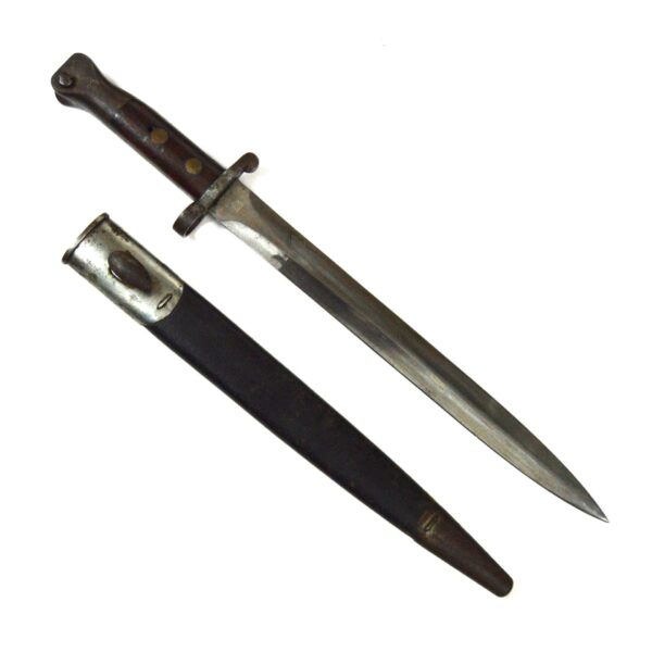 British 1888 Pattern Mk. I, 2nd Type Lee-Metford Bayonet in Scabbard, dated 1899