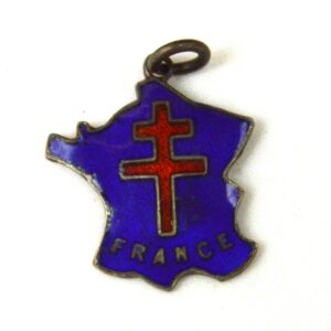 Free French Sterling Silver and Enamel Pendant