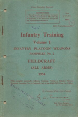 infantry Training Volume 1, Infantry Platoon Weapons Pamphlet No.2 Feildcraft (All Arms). 1954