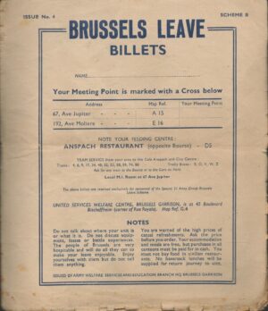 Brussels Leave Billet C.1944