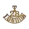 28th Battalion (Artists Rifles) London Regiment Shoulder Title, Original with Stamped Lugs