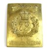 72nd Regiment (Duke of Albany's Own Highlanders) Shoulder Belt Buckle