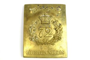 72nd Regiment (Duke of Albany's Own Highlanders) Shoulder Belt Buckle