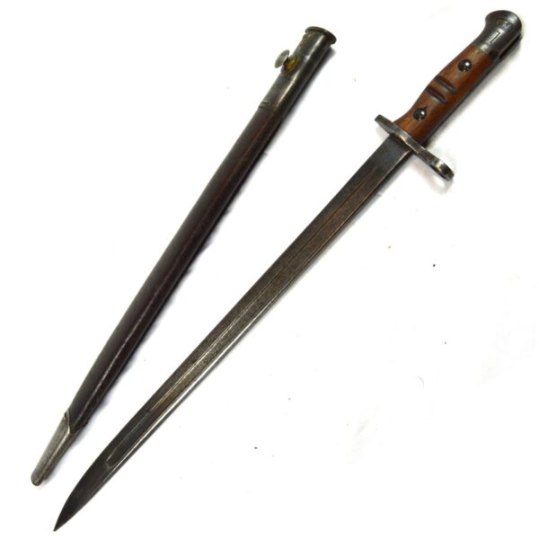 British P14 Enfield Rifle Bayonet in Scabbard, Remington, 1916