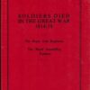 Soldiers Who Died in the Great War: The Royal Irish Regt. and Royal Inniskilling Fusiliers