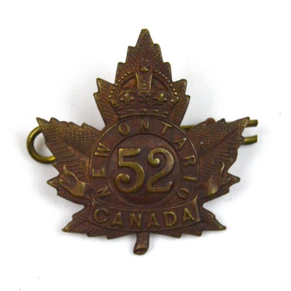 52nd Battalion CEF (New Ontario) Cap Badge, Original