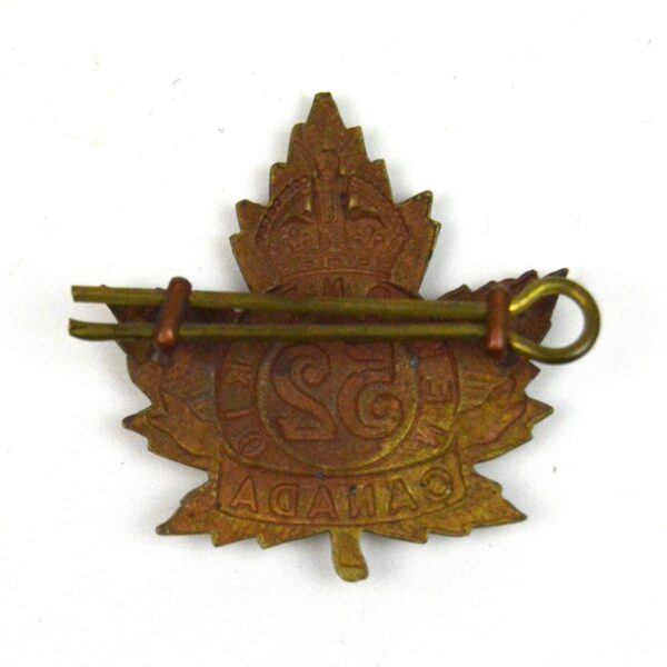 52nd Battalion CEF (New Ontario) Cap Badge, Original - Image 2