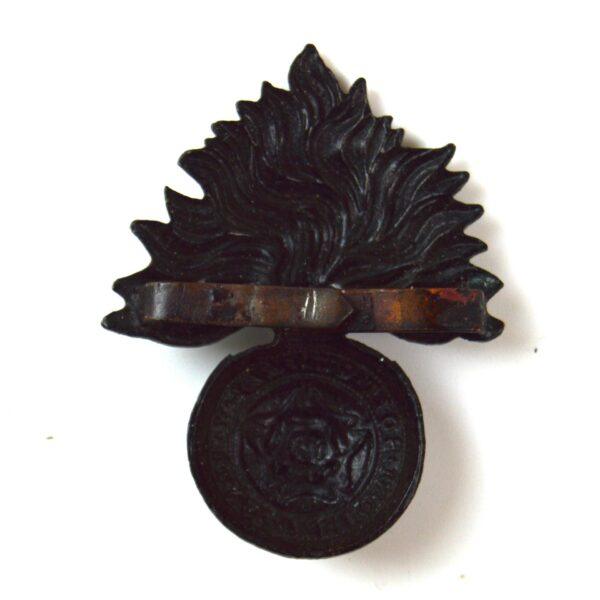 Royal Fusiliers (City of London Regiment) (1902-1952 Pattern) Officer's Service Dress Cap Badge, King's Crown, Original - Image 2