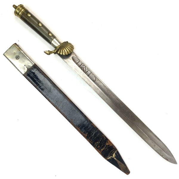 Antique Forestry Hunting Sword in Scabbard, Restoration Project