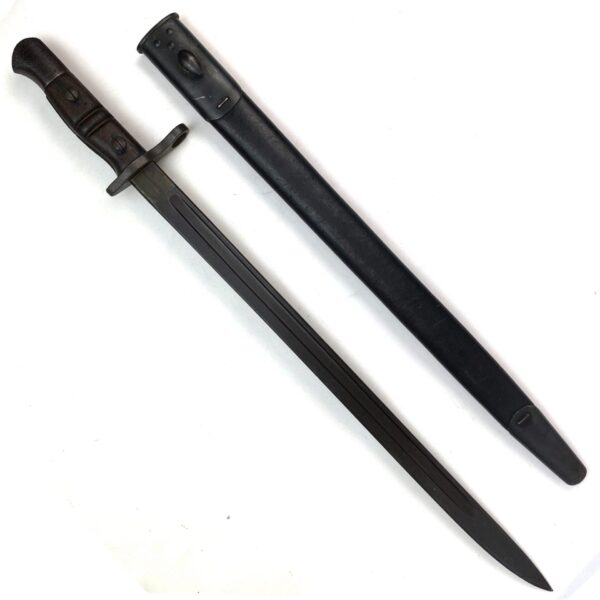 British P1914 Enfield Rifle Bayonet in Scabbard, Remington