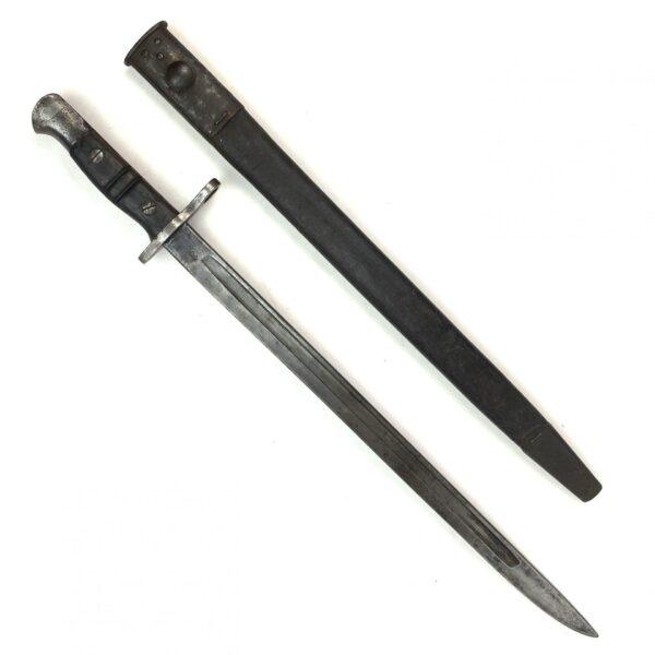 British P1914 Enfield Rifle Bayonet in Scabbard, Remington, 1917