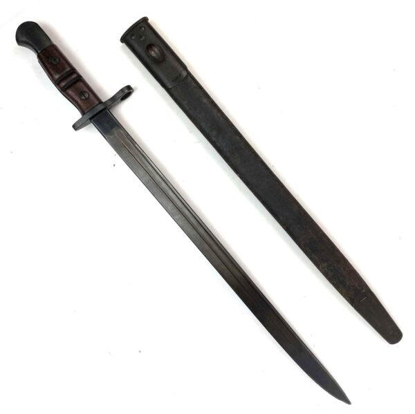 British P1914 Enfield Rifle Bayonet in Scabbard, Remington, 1916