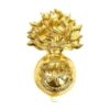 Les Fusiliers Mont Queen's Crown Cap Badge