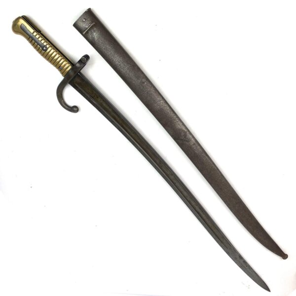 French M1866 Chassepot Bayonet w/ Scabbard (St. Etienne, 1871)
