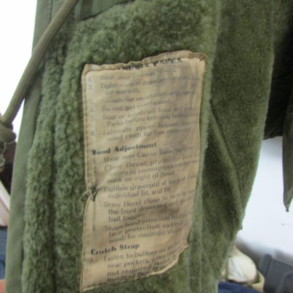 British Parka Middle No Hood, Size 2, Dated 1954 - Image 4