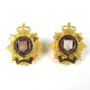 Royal Logistics Corps (RLC) Officer's Collar Badge, Pair, Queen's Crown