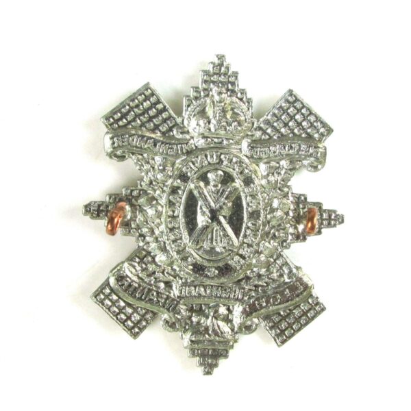 2nd Battalion (Glasgow Highlanders), Highland Light Infantry Cap Badge, King's Crown, Restrike - Image 2