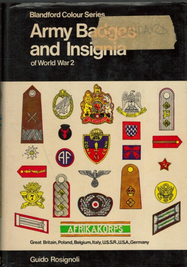 Army Badges and Insignia of World War 2 Book 1 Great Britain,Poland,Belgium,Italy,U.S.S.R.,Germany