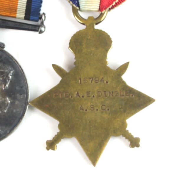 First World War Trio, Army Service Corps, Private Arthur E Dingle - Image 3