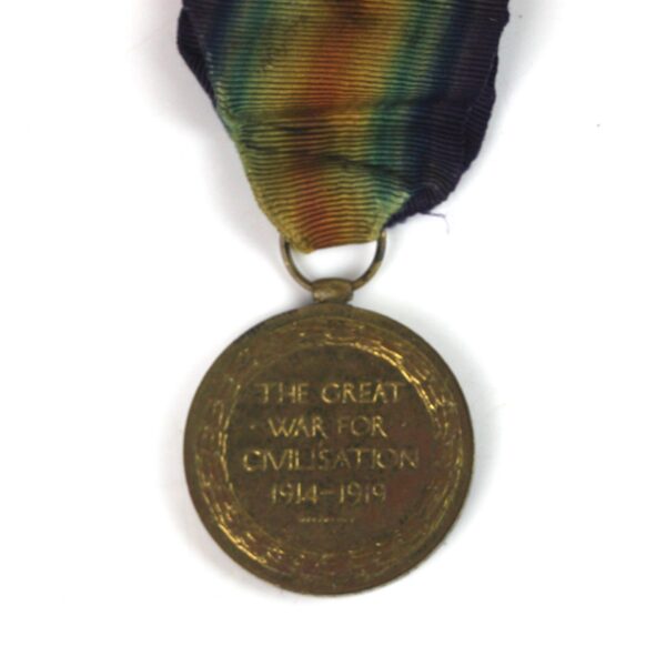 Victory Medal, 6th Battalion King's Royal Rifle Corps, Private Albert H. Poole (Wounded) - Image 2