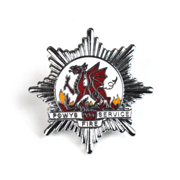 Powys Fire Service Cap Badge, Restrike