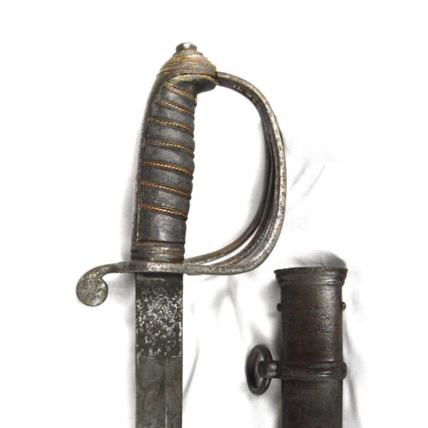Victorian 1821 Pattern Volunteer Artillery Sword with Scabbard - Image 12