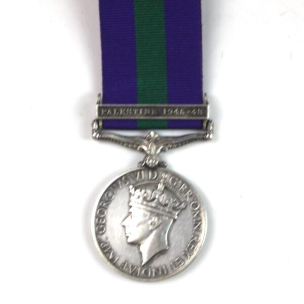 General Service Medal with Palestine 1945-48 Clasp, Pte Q Katiba, APC