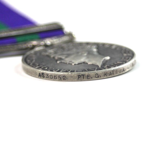 General Service Medal with Palestine 1945-48 Clasp, Pte Q Katiba, APC - Image 4