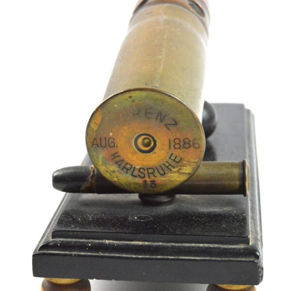 Imperial German 3.7cm Inert Trench Art Shell, Dated August 1886 - Image 4