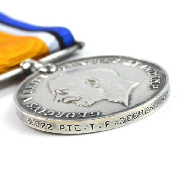 British War Medal (1914-20), Private Thomas Frederick Cooper, 10th Battalion York and Lancaster Regiment (KIA) - Image 4