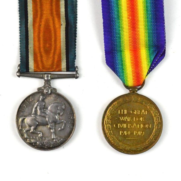 British War and Victory Medal, Gunner William Jenkins, Wessex (Hampshire) Heavy Battery, Royal Garrison Artillery - Image 2
