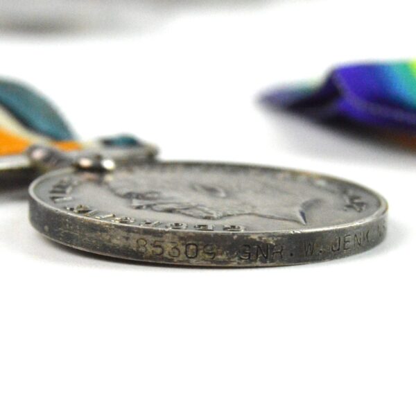 British War and Victory Medal, Gunner William Jenkins, Wessex (Hampshire) Heavy Battery, Royal Garrison Artillery - Image 6
