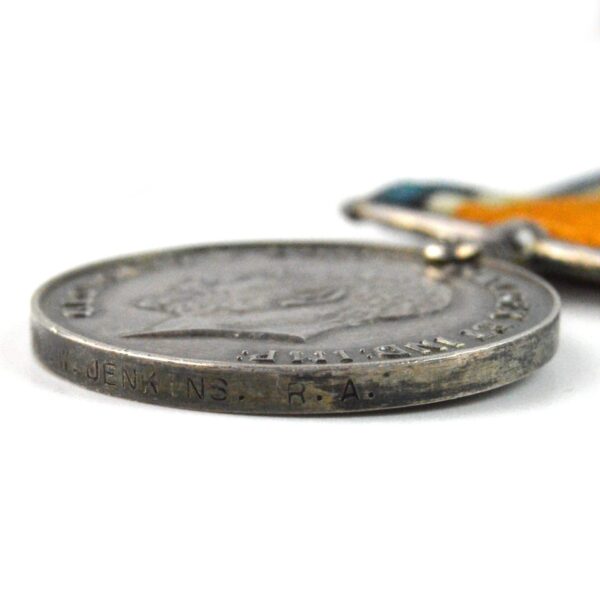 British War and Victory Medal, Gunner William Jenkins, Wessex (Hampshire) Heavy Battery, Royal Garrison Artillery - Image 5