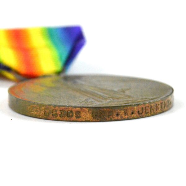 British War and Victory Medal, Gunner William Jenkins, Wessex (Hampshire) Heavy Battery, Royal Garrison Artillery - Image 4