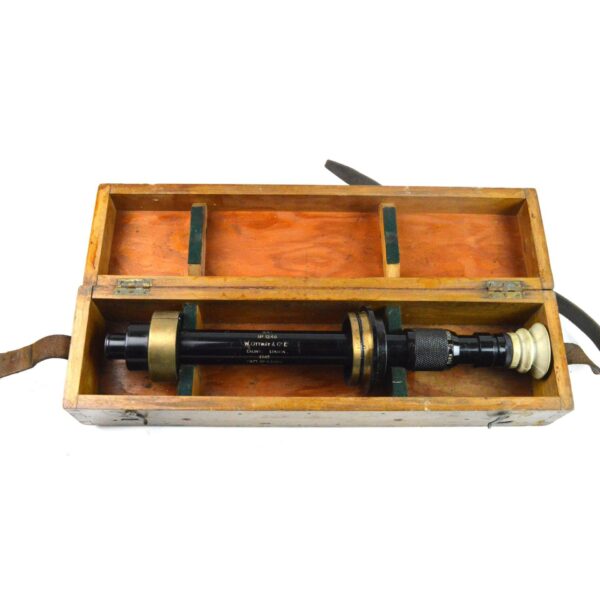 British WW2 2-Pounder Anti-Tank Bore Sight in Box, W. Ottway, Dated 1945 - Image 3
