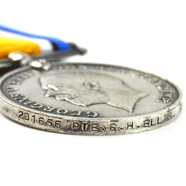 British War Medal 1914-20, Pte. George Henry Ellis, Royal Northamptonshire/Suffolk Regiment - Image 4