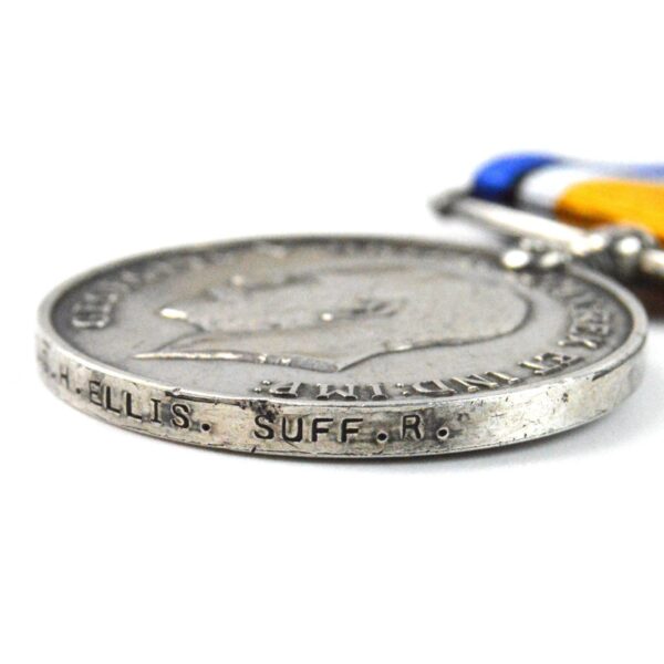 British War Medal 1914-20, Pte. George Henry Ellis, Royal Northamptonshire/Suffolk Regiment - Image 3