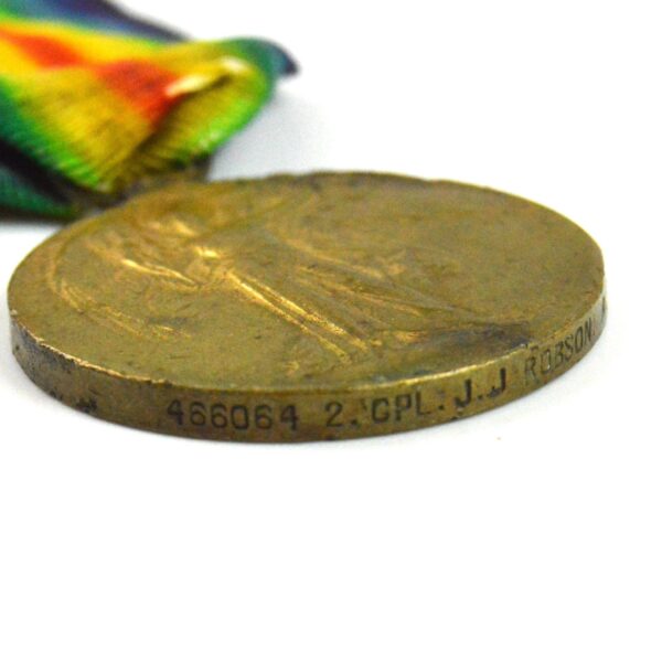 Victory Medal, 2nd Corporal James J Robson, Royal Engineers - Image 4