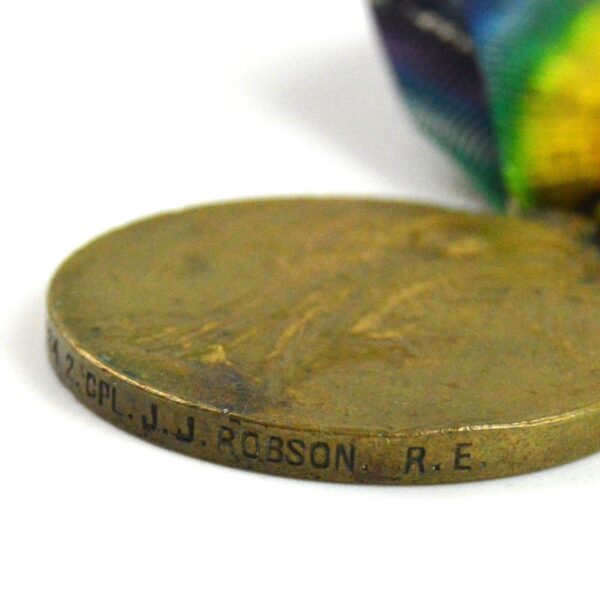 Victory Medal, 2nd Corporal James J Robson, Royal Engineers - Image 3