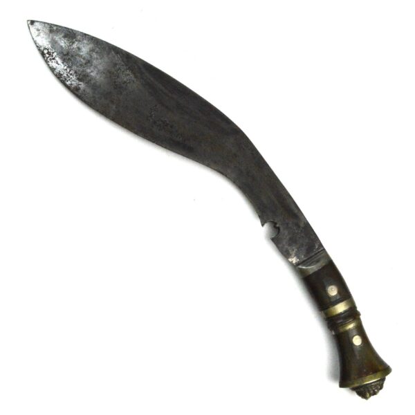Horn and Nickel Handle Kukri Knife - Image 2