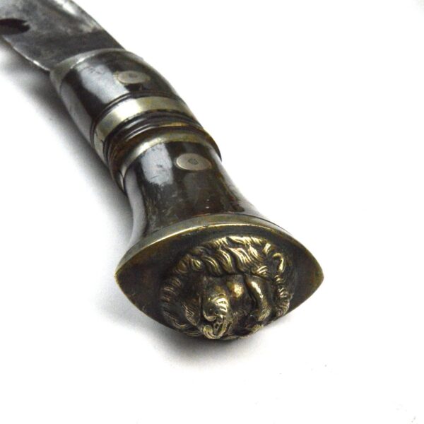 Horn and Nickel Handle Kukri Knife - Image 5